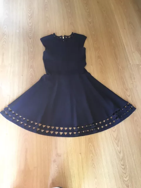 TED BAKER HARTTY Dragonfly Jacquard Dress size 3 US 6 8 Navy Blue 157.04 PicClick UK