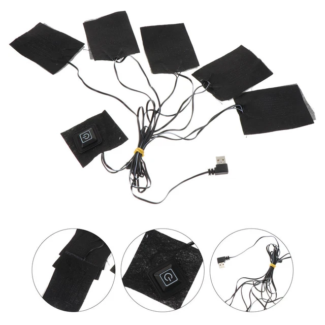 Coussins Chauffants USB Chauffe-vêtements Tenues Noires Vêtements Chauds
