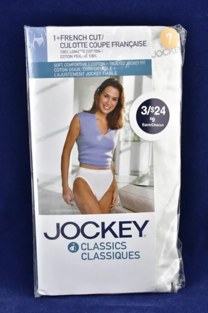 JOCKEY FOR HER White Underwear Panties French Cut Size 7 Large