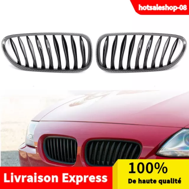 Front Fence Grille Parrilla de calandre Carbon Fiber Pour BMW Z4 E85 E86 03-08 H