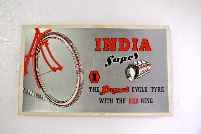 Vintage India Super Cycle Pneus Publicité Encre Buvard Carte Signe Collec " 18