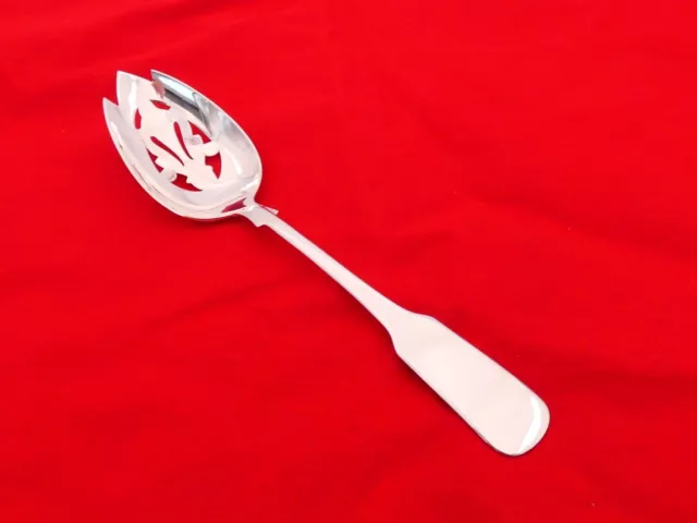 INTERNATIONAL STERLING SILVER 1810 Pierced Serving Spoon OG 8