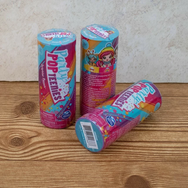 3 Party Pop Teenis Surprise Popper Dolls Confetti Pop Out Series 1