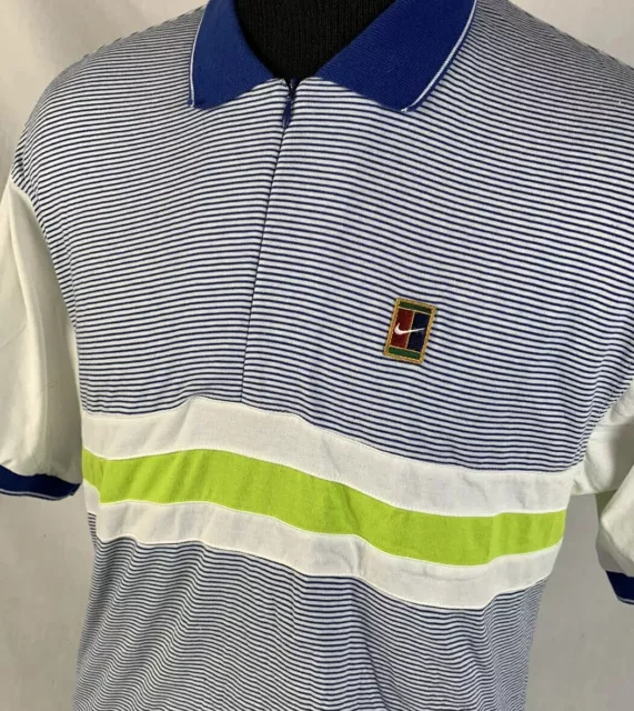 VINTAGE NIKE CHALLENGE Court Polo Shirt Tennis Agassi Sampras Medium 