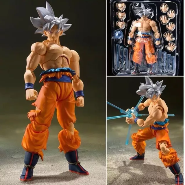 6"Anime Dragon Ball Z SHF Son Goku Ultra Instinct White Action Figure Toy Boxed