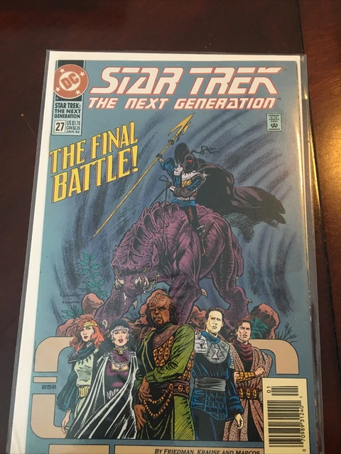 Star Trek The Next Generation Comic Book #27 Jan 1992 DC Comics VG Newsstand Ed