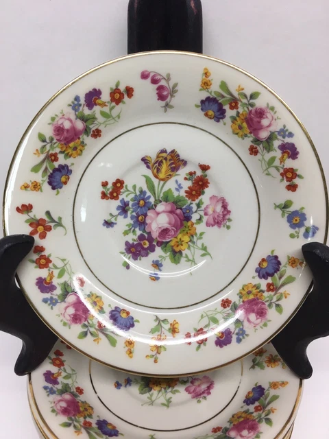 Syracuse China Old Ivory Sharon Pattern Teacup Saucer Plate 5 ¾”