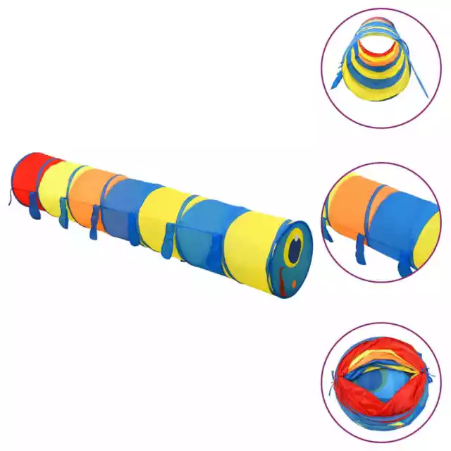 Tunnel de jeu pour enfants avec 250 balles Multicolore 245 cm 3