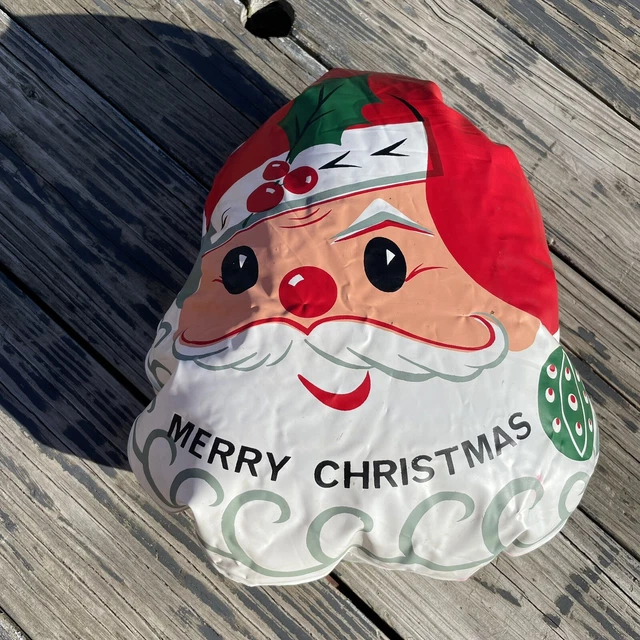 VINTAGE 1970S 15& Inflatable Christmas Smiling Santa Face MCM Dan Dee