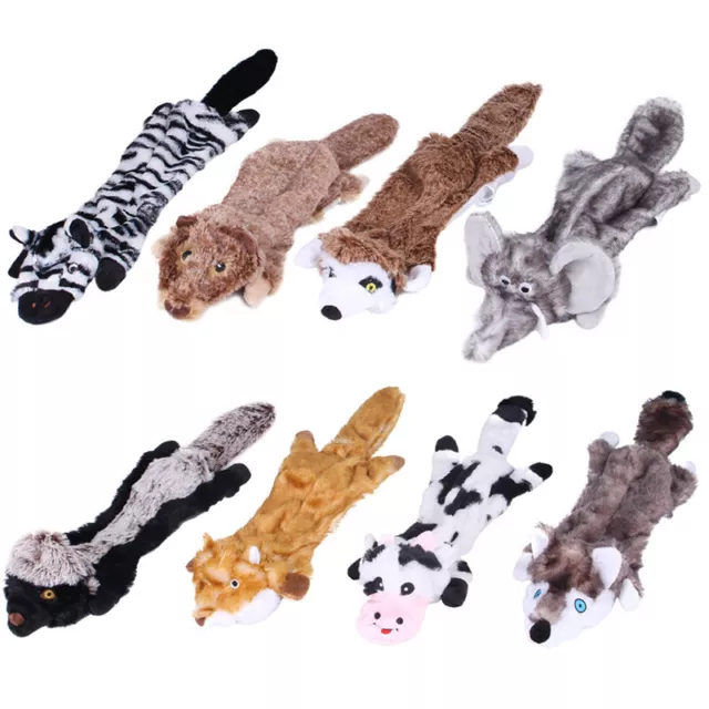 No-Stuffing Plush Dog Toys Indestructible Pet Puppy Sound Chew Squeaker Squeaky