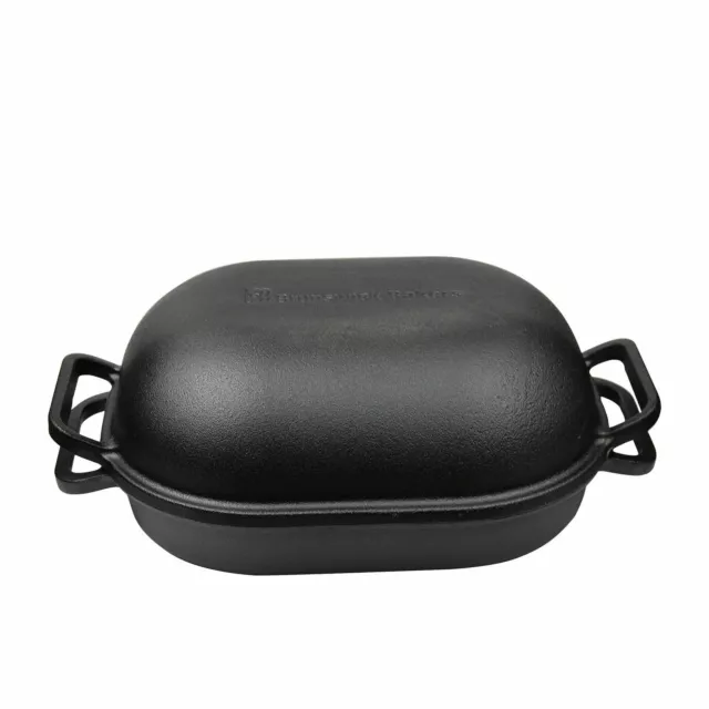 NEW Brunswick Bakers Seasoned Cast Iron Bread Baking Pan 39x26cm (RRP $400)