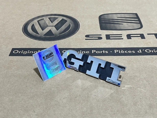 VW Golf MK7 GTI Chrome Front Grill Badge Grille Emblem Logo New Genuine OEM Part