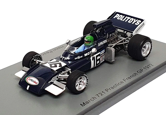 SPARK 1/43 SCALE S7264 - F1 March 721 #16 Practice French GP 1972