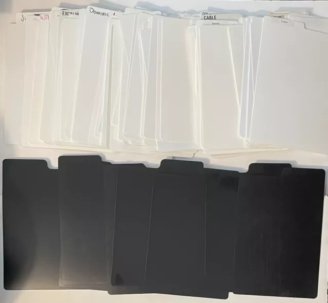 100x Comic Book Dividers 7 1/4 x 11 1/4 Plastic White And Black Boards 100 Total