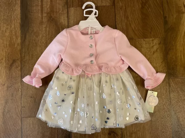 New Baby Girl Dress 12 Mo Pink Spring Summer Nannette Bloomers Jacket Pageant