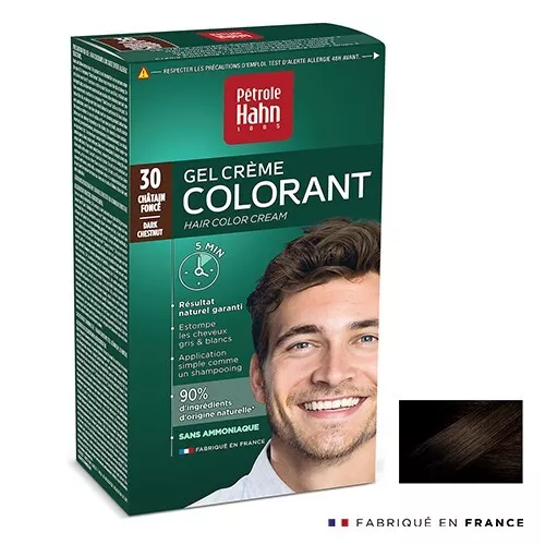 PETROLE HAHN Gel Crème Colorant sans ammoniaque N° 30 Châtain Foncé.