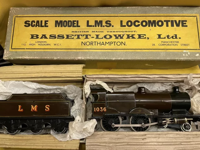 RARE Bassett Lowke O Gauge Model, ORIGINAL BOXED, LMS Compound Locomotive, 5302