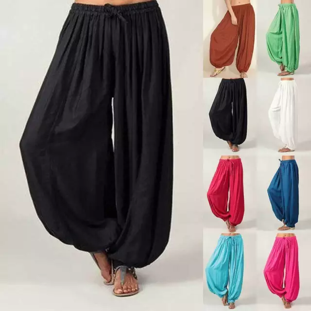 Plus Size Women Boho Yoga Baggy Loose Harem Pants Ali Baba Hippy Hareem Trousers 3