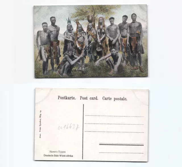 (n16637)   Ansichtskarte Hereros Deutschsüdwestafrika, ungebraucht, Verlag