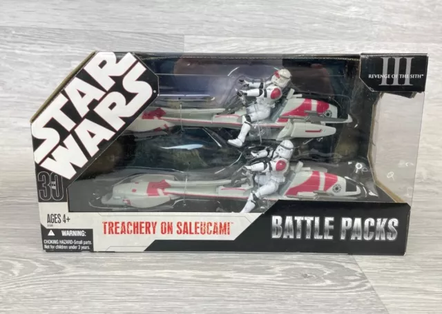 Star Wars Battle Packs Treachery On Saleucami Clone Commander Neyo Barc Speeder