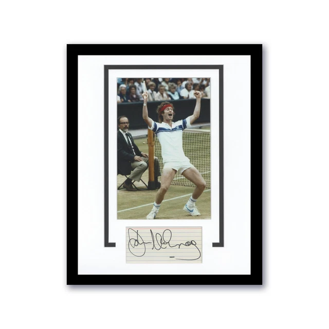 John McEnroe AUTOGRAPH Signed Tennis Custom Framed 11x14 Matted Display ACOA