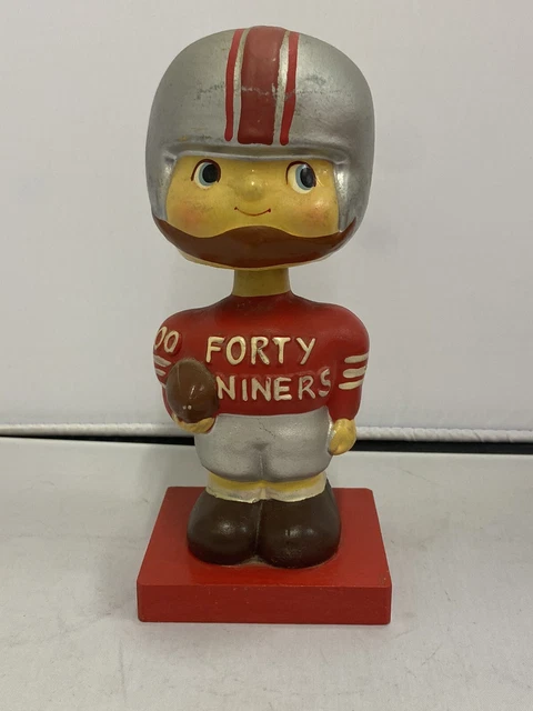 VINTAGE 1960's NFL SAN FRANCISCO 49ERS BOBBLE HEAD NODDER FOOTBALL PLAYER