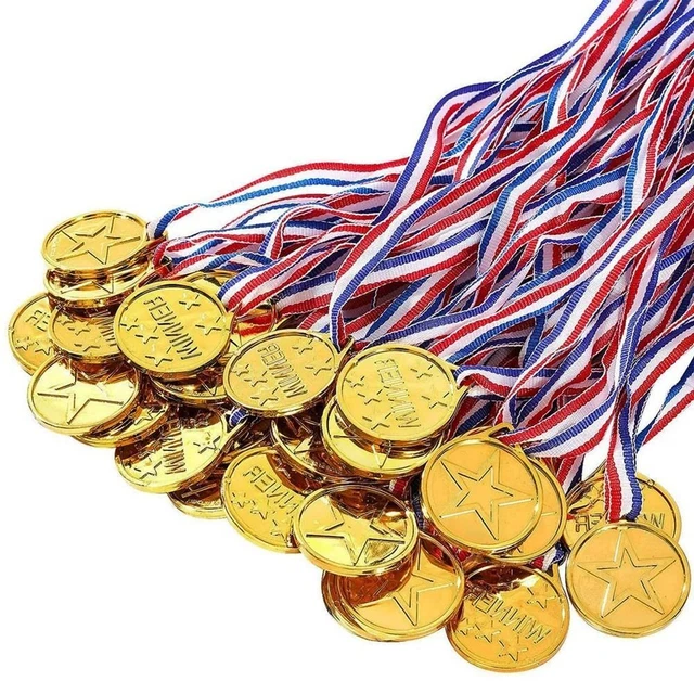 Medaglie d'oro scritte per bambini vincitori bambini medaglie d'oro favori festa