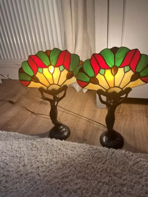 Tiffany Lamp Lady Fan BHS