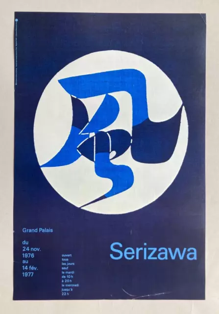 SERIZAWA : Affiche d'exposition Grand Palais. Paris. 1976