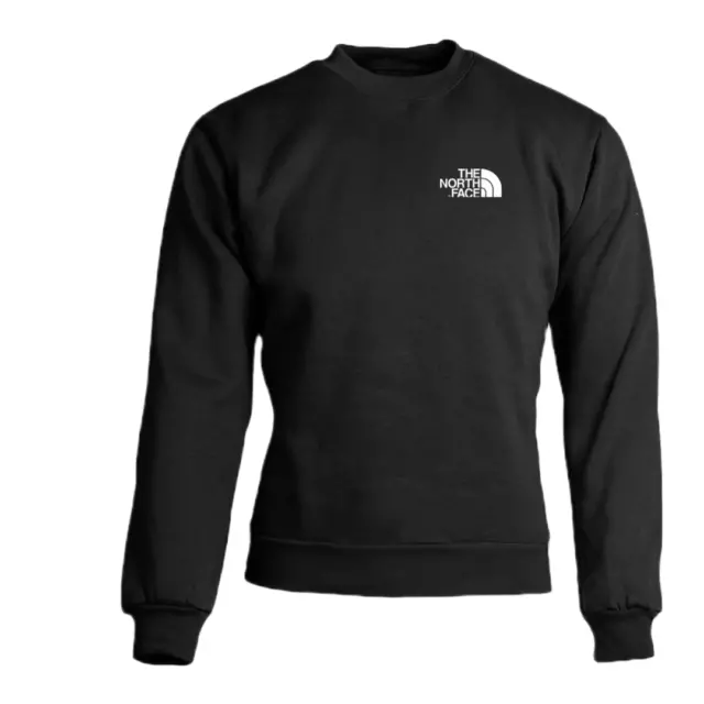 Felpa Uomo Donna THE NORTH FACE logo maglia girocollo nera