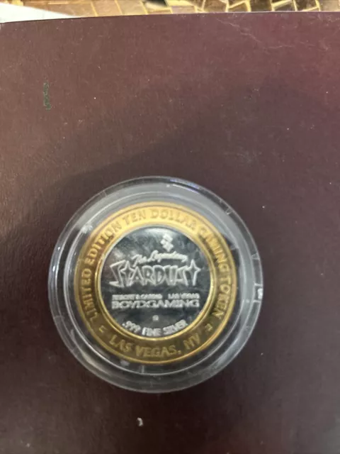 Stardust Casino Limited Edition Ten Dollar Gaming Token .999 Fine Silver