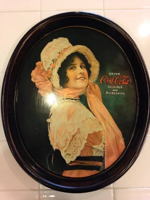 Coca Cola Metal Tray 1914 "Betty Girl" Ad Campaign Reproduction (1972)