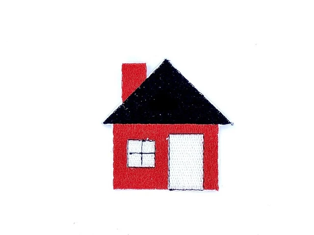 Patch aufnaher aufbugler applikation bügelbild haus