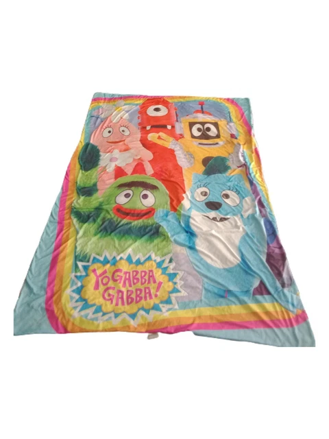 Yo Gabba Gabba comforter blanket 56x39 Brobee Foofa Toodee Plex Muno RN# 90347