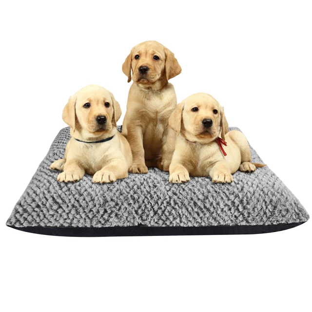 Plush Dog Bed Soft Warm Pet Cushion Pillow Mattress Puppy Crate Mat Pad Washable