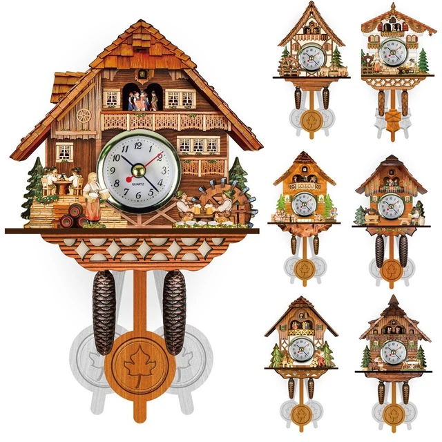 Tablero de madera reloj de pared oficina hogar decoración madera cuco restaurante alarma café arte