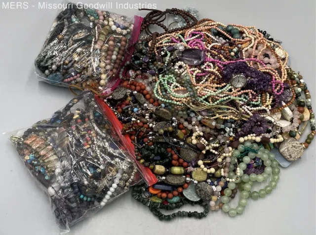 Lot of Mixed Stone Jewelry - 18 Pounds - Mixed Metal