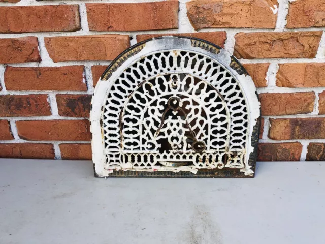 Antique Victorian Cast Iron Arch Dome Heat Grate Vent, Ornate