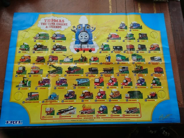 VINTAGE THOMAS THE tank engine & friends Poster 1997 measures 84 x 59 ...