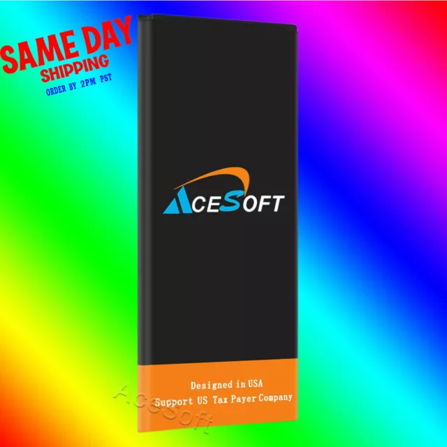 AceSoft 7220mAh Extended Slim Battery for Samsung Galaxy Note 4 IV SM-N910 Phone
