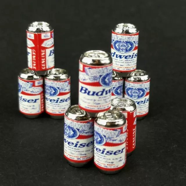 10PCS/SET 1:12 scale dollhousefurniture beer cans toys Nice F0X7