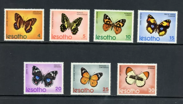 R0881 Lesotho 1973 butterflies 7v. MNH