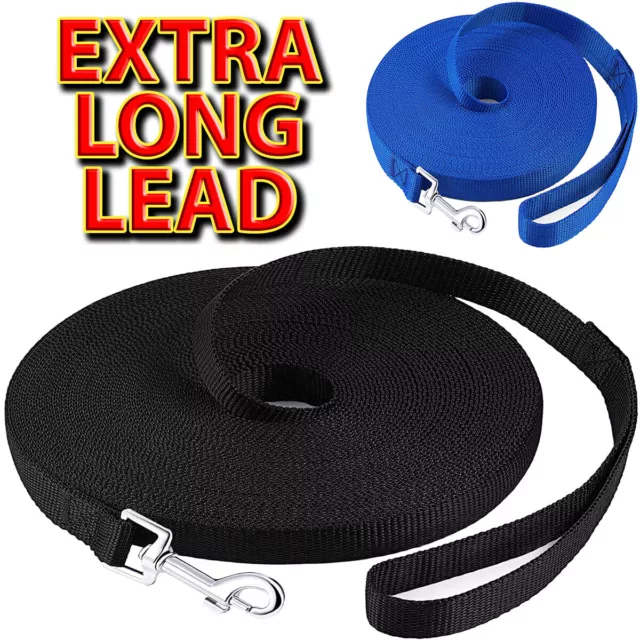 🔥 10m 5m Extra Long Dog Lead Training Leash Strong Large Recall Line Walking UK