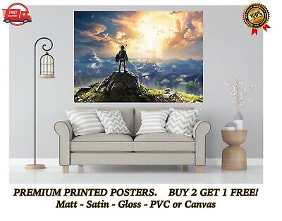 La leggenda di Zelda respiro della natura grande poster art print Gift A0 A1 A2 A3 MAXI 