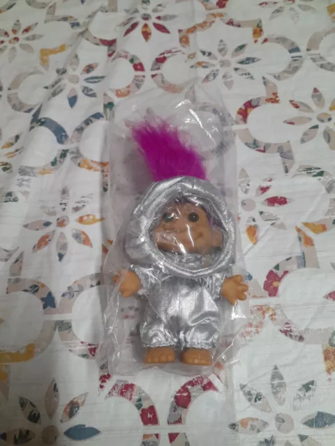 ASTRONAUT - 5" Russ Troll Doll - NEW IN ORIGINAL BAG - Fuchsia Colored Hair