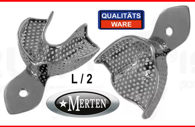 2 x Abdrucklöffel perforiert Größe L-2 / Rim-Lock   Impression Trays