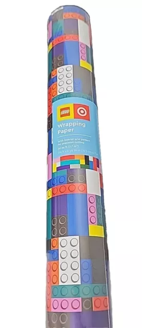 LEGO Brick Wrapping Paper Gift Wrap Multicolor By Target 30 Sq Ft 2.5 Ft X 12 Ft