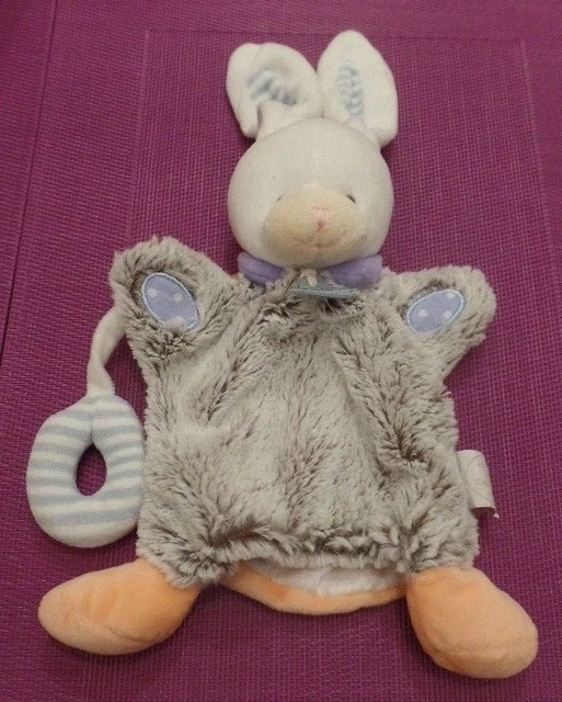T4G / lapin marionnette choupi rayé bleu DOUDOU ET COMPAGNIE