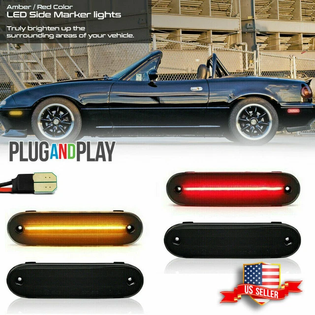 Smoked Lens Red Led Rear Side Marker Light For 1997-2004 Chevy Corvette C5 2PC Acquista In Modo Economico - Spedizione Gratuita, Recensioni Reali Con Foto - Foto 4