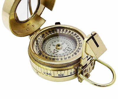 Nautical Brass Antique Military Compass Vintage Style Collectible Decor Gift